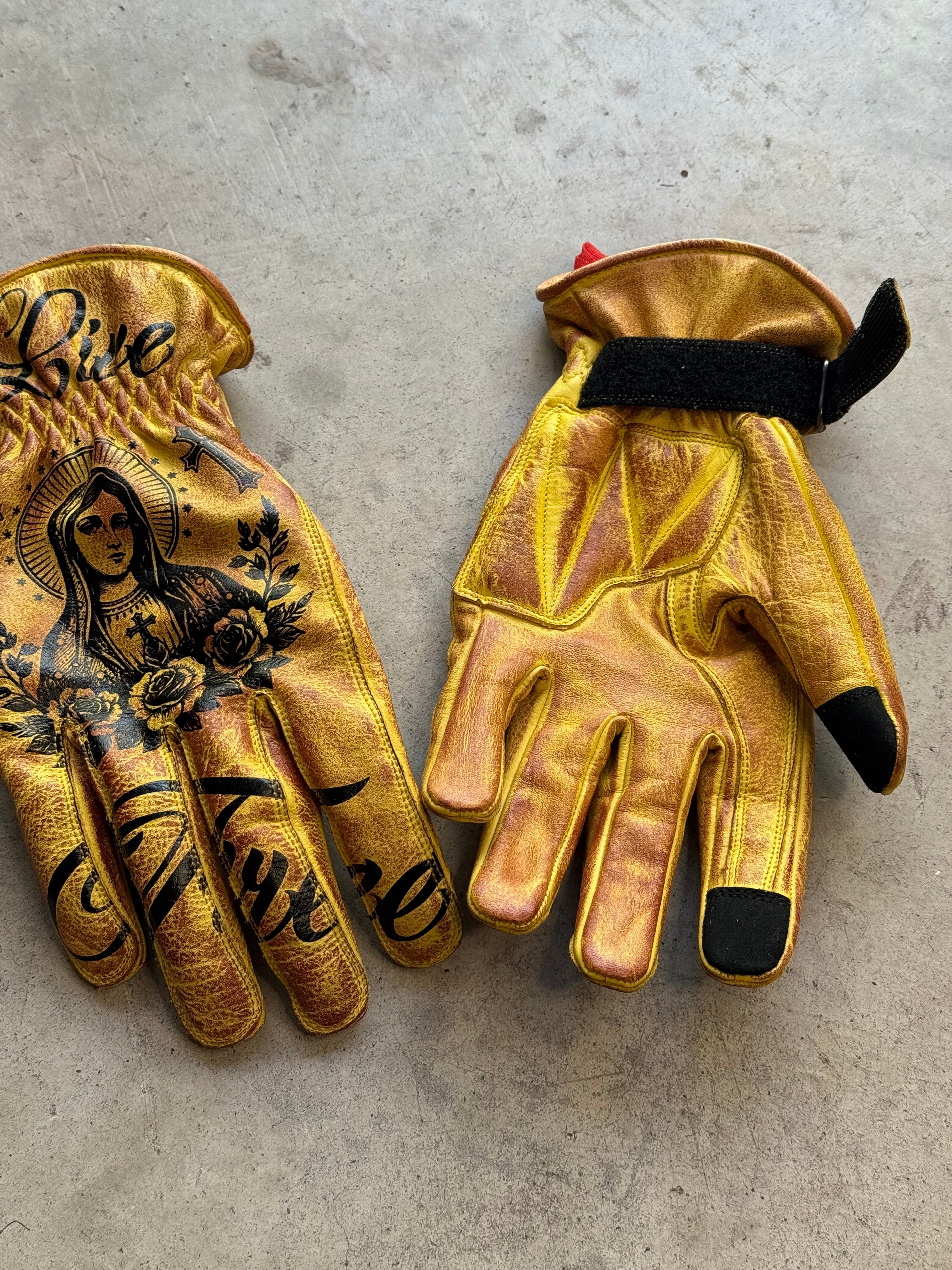 Live Free / Vida Moto "Bike Life" Leather Gloves