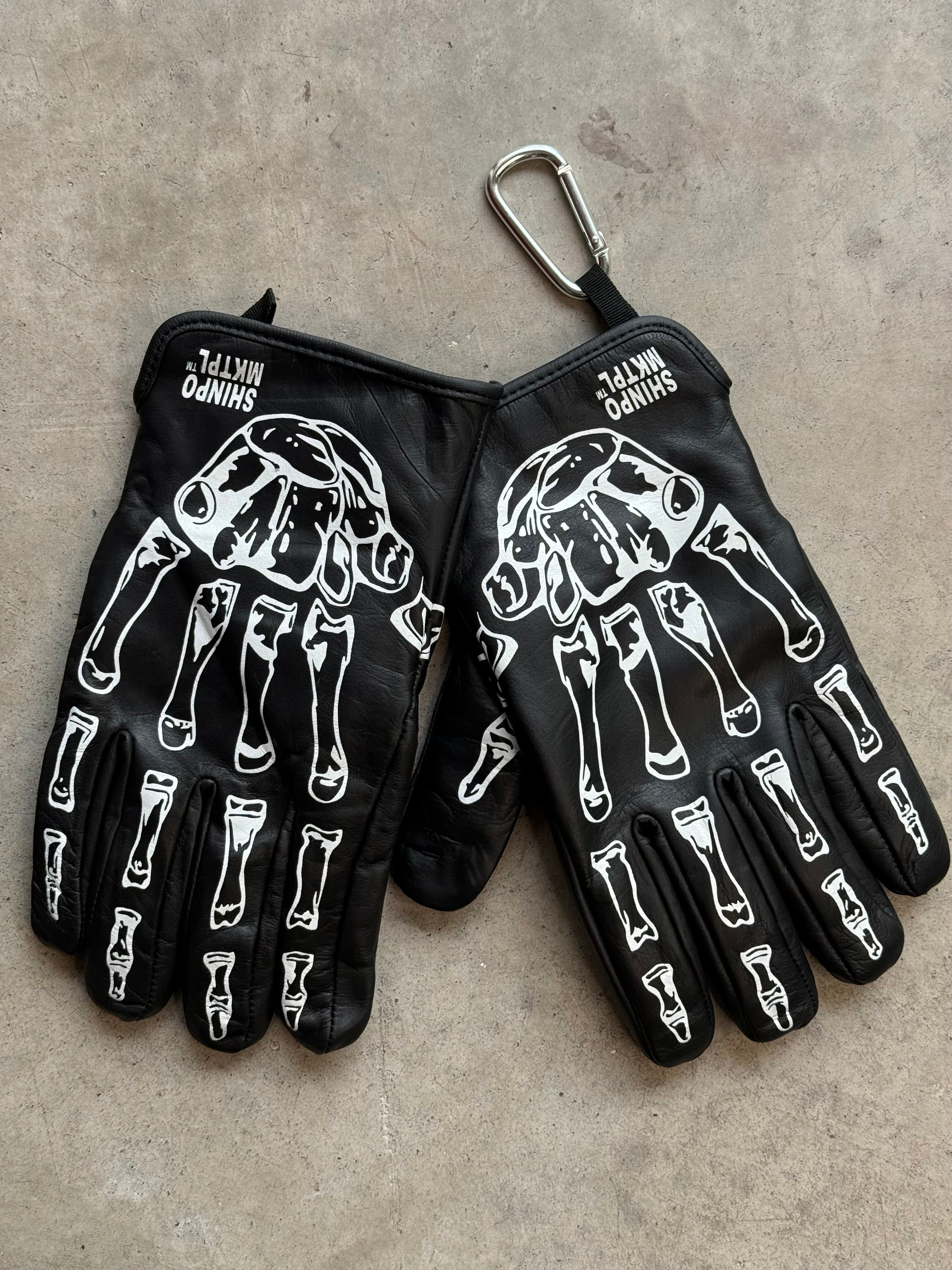 'Rough Rider' Black Leather Gloves