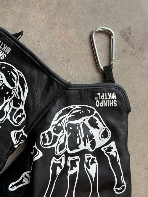 'Rough Rider' Black Leather Gloves