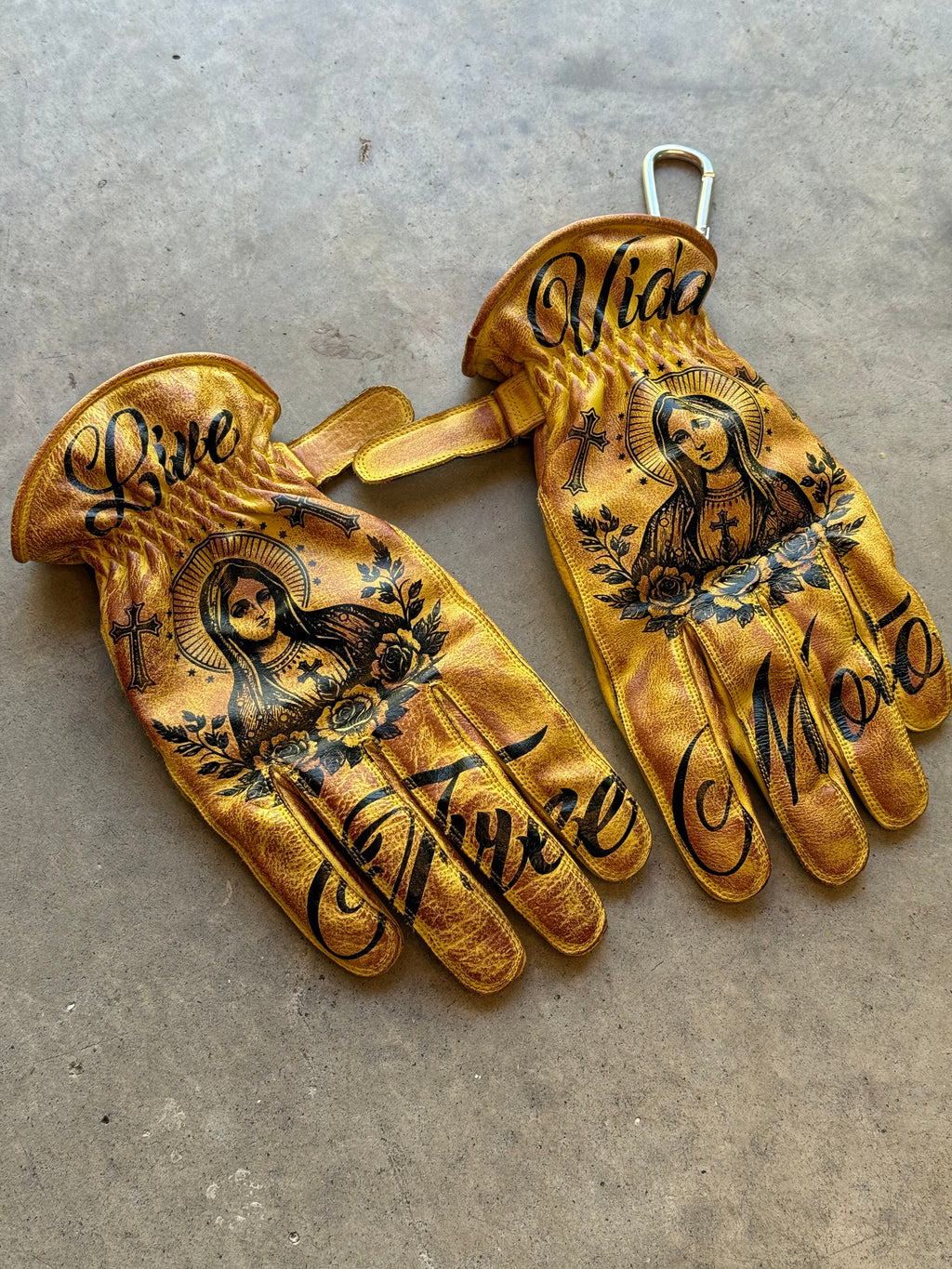 Live Free / Vida Moto "Bike Life" Leather Gloves